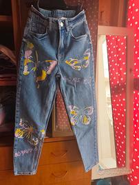 Bershka jeans high waist lunghi EU32