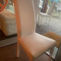 Sedie in ecopelle bianca