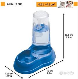 Distributore per Cibo secco/Acqua 600ML Gatti,cani