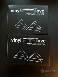 Porta vinili da parete colore nero opaco in metall