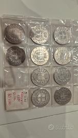 lotto monete 10 scudi argento  (5 lire)