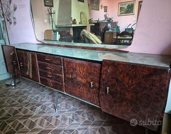 Art Decò vetro e radica (vedi mobile bar gemello)
