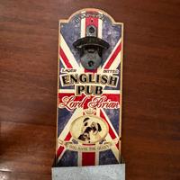 Stappa bottiglie da muro vintage english pub