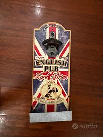 Stappa bottiglie da muro vintage english pub