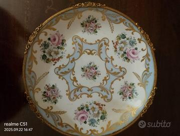 piatto porcellana decorato a mano 