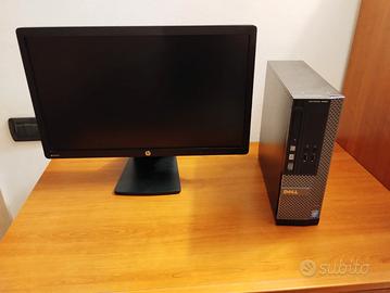 PC Dell Optiplex 3020 con monitor HP