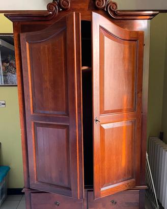 Mobilio completo in arte povera colore noce scuro