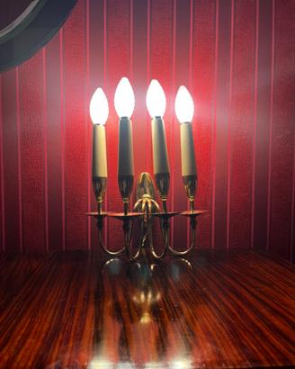 Applique ottone lampada design Bruno Chiarini
