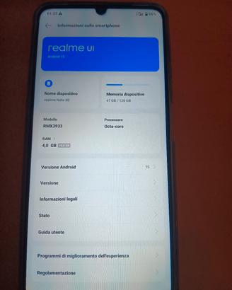 Smartphone android Realme Note 60