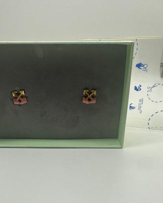 OFF-WHITE™ Mini Arrow Bloob Earrings Gold Pink