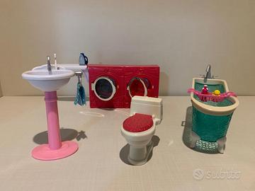 Lotto Set Bagno e Lavanderia Barbie