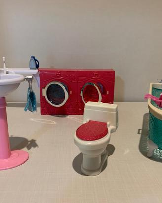 Lotto Set Bagno e Lavanderia Barbie