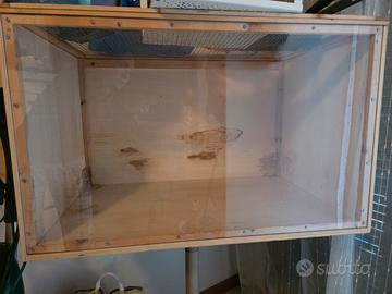 Teca legno per criceto nano 80 x 50 con accessori