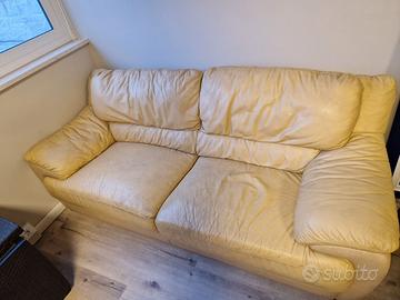 Divano 3 posti in pelle
