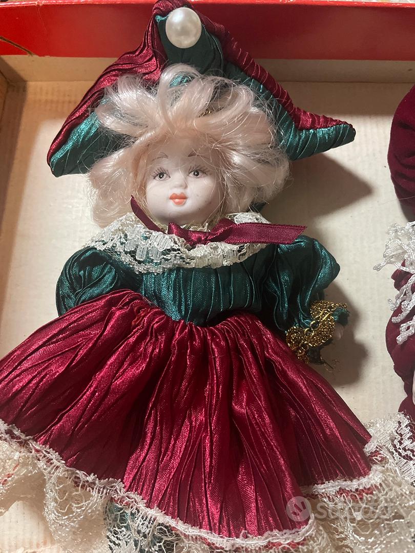 Lotto 14 Bambole In Porcellana Ceramica Vintage Da Collezione, 15cm, Nuove
