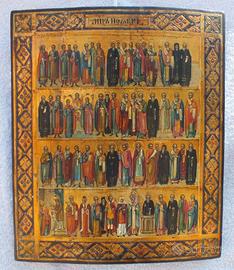 Icona antica menologico di novembre (26x31)