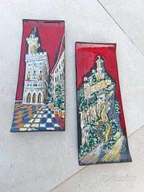 Rettangoli in vetro decorato