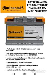 Batteria Continental 70ah efb start stop 760ah
