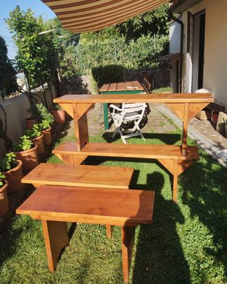 Panche in legno da giardino