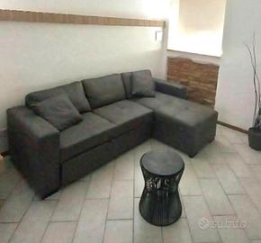 Divano letto angolare grigio