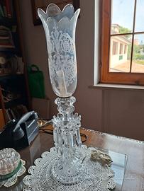 Lampada da tavolo in cristallo di Baccara francese