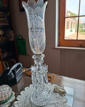 Lampada da tavolo in cristallo di Baccara francese