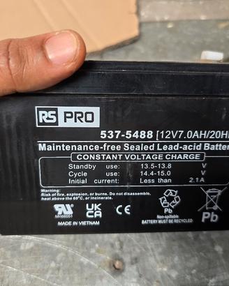 Batteria RS PRO 12V 7Ah NUOVA codice 537-5488