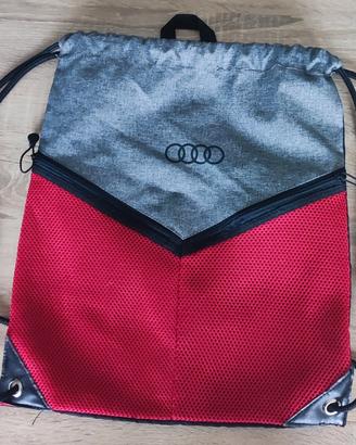 zaino sacca Audi grigio rossa