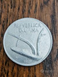 10 lire italia errore di conio