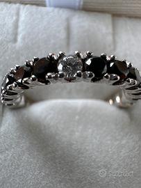 Anello Eternity giro completo oro e Diamanti