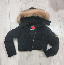 piumino zavetti canada con cappuccio con pelliccia