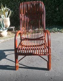 Poltrona in midollino e rattan