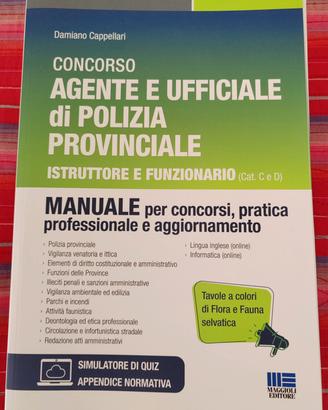 Concorso agente e ufficiale di polizia provinciale