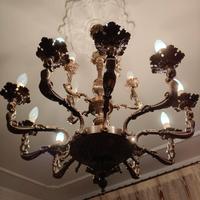 Lampadario in bronzo anni 60