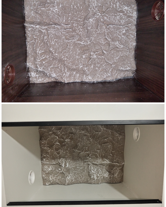 Terrari Teche per rettili con Sfondo 3d noce o b