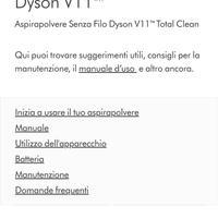 Dyson V11 pezzi di ricambio 