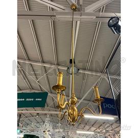 LAMPADARIO LUMI MILANO VINTAGE DORATO 3 LUCI + 2 A