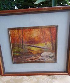 "Paesaggio autunnale" - Dipinto ad olio 