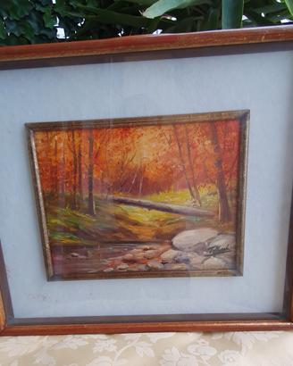 "Paesaggio autunnale" - Dipinto ad olio 