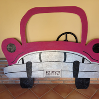 Sagoma auto Cadillac anni 50' in legno