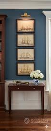 set 4 quadretti vintage con navi storiche 