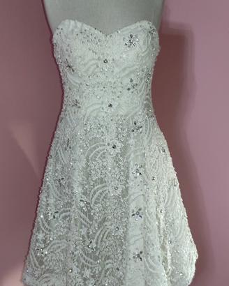 abito sposa corto tg 42 regolabile