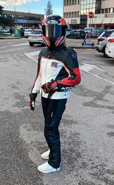 Tuta spezzata moto sportiva donna
