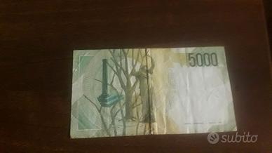 Banconota da 5000 lire vincenzo bellini.