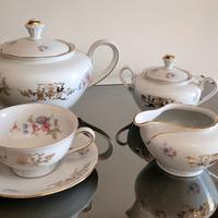 Servizio The' porcellana Bavaria decorato oro