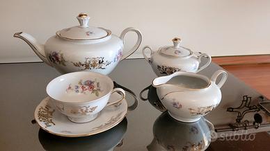 Servizio The' porcellana Bavaria decorato oro