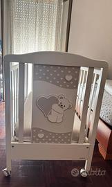 Lettino cullo bianco con materasso incluso