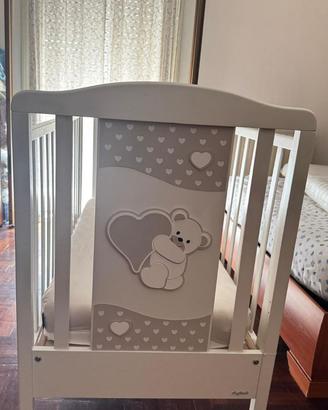 Lettino cullo bianco con materasso incluso