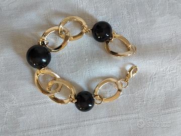 Bracciale nero e dorato 