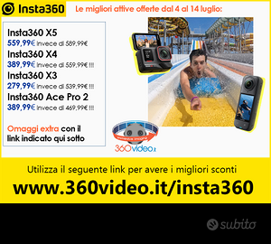Promozione estate Insta360 X5 X4 X3 Ace Pro 2 Go3S
